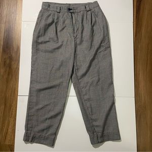 Cropped houndstooth dress pants